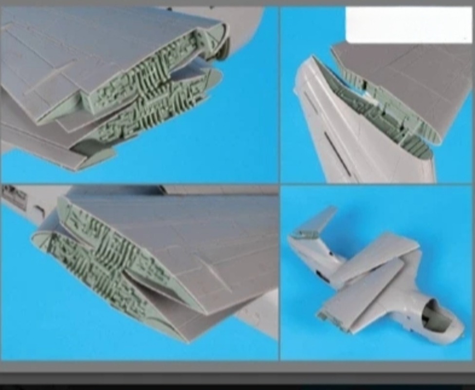 Model Kit Battleship - ミニチュアおもちゃ,バイキング,折りたたみ翼,イタレリ用テール,カラフルで自己組織化,1,48スケール用の樹脂アクセサリーモデルキット