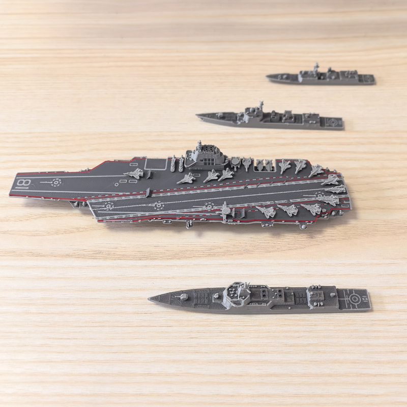 Model Kit Battleship - 1個入り 1/2000スケール 多種類軍艦模型 3Dプリント航空母艦/駆逐艦 水線装飾 シーンディスプレイDIYホビー用