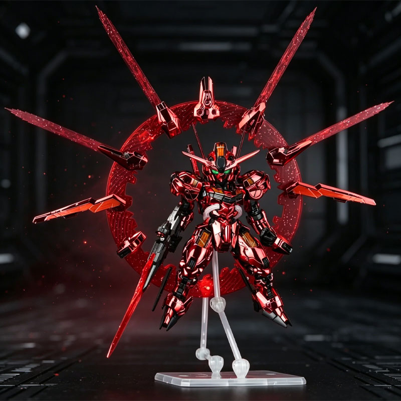 Model Kit Zeus - MGSD 空中アクションフィギュア XVX-016 電気メッキ赤色アニメフィギュアディスプレイスタンド付きアニメデスクトップ装飾 PVC ギフトおもちゃ