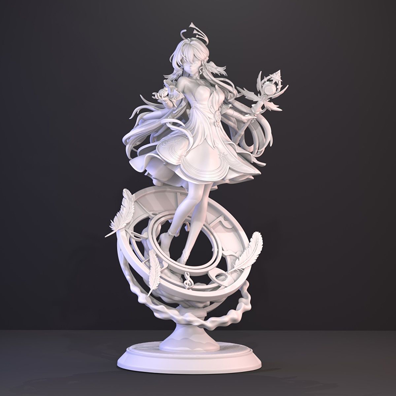 Model Kit Hobby - 未塗装3Dプリントフィギュア アニメゲームキャラクター ガレージキット コレクタブルモデル スタチュー アニメフィギュア