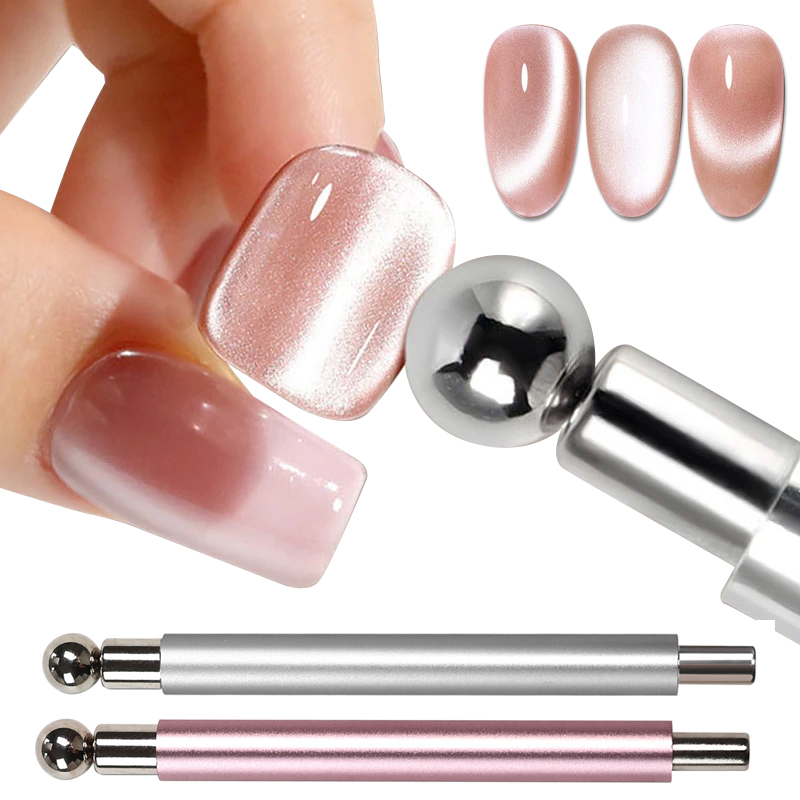 Sanding Stick Set - 1個入りネイルキャッツアイマグネットボール、ネイルマグネットスティックツールセット、両頭強力マグネットペン、3Dキャッツアイジェルネイル用品
