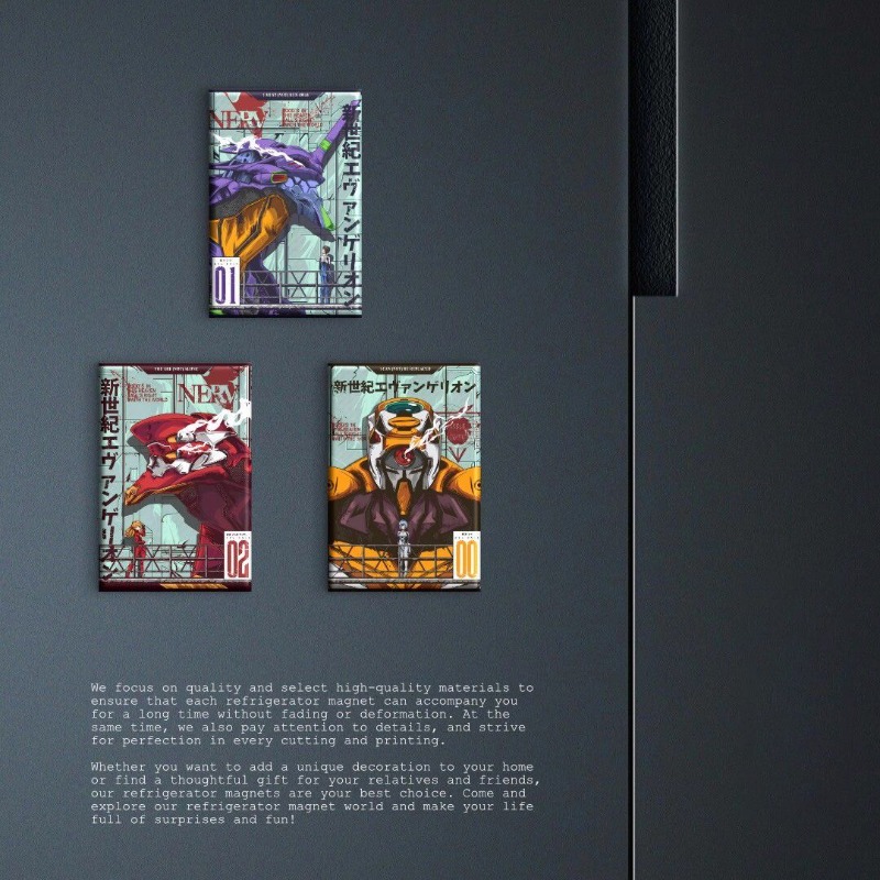 Model Kit Evangelion - 新世紀エヴァンゲリオン EVA-01 アクリル冷蔵庫マグネットアニメ周辺機器 DIY クリエイティブホーム冷蔵庫装飾ステッカー