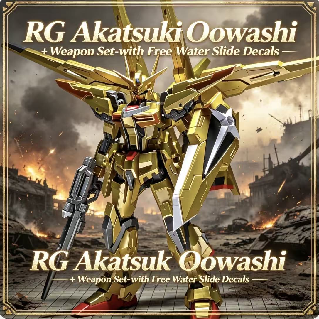 Model Kit Zeus - RG41 1/144 ORB-01 アカツキ・オウアシパック金メッキ組立モデルキット機動戦士ガンプラアクションフィギュアアニメメカ玩具男の子ギフト