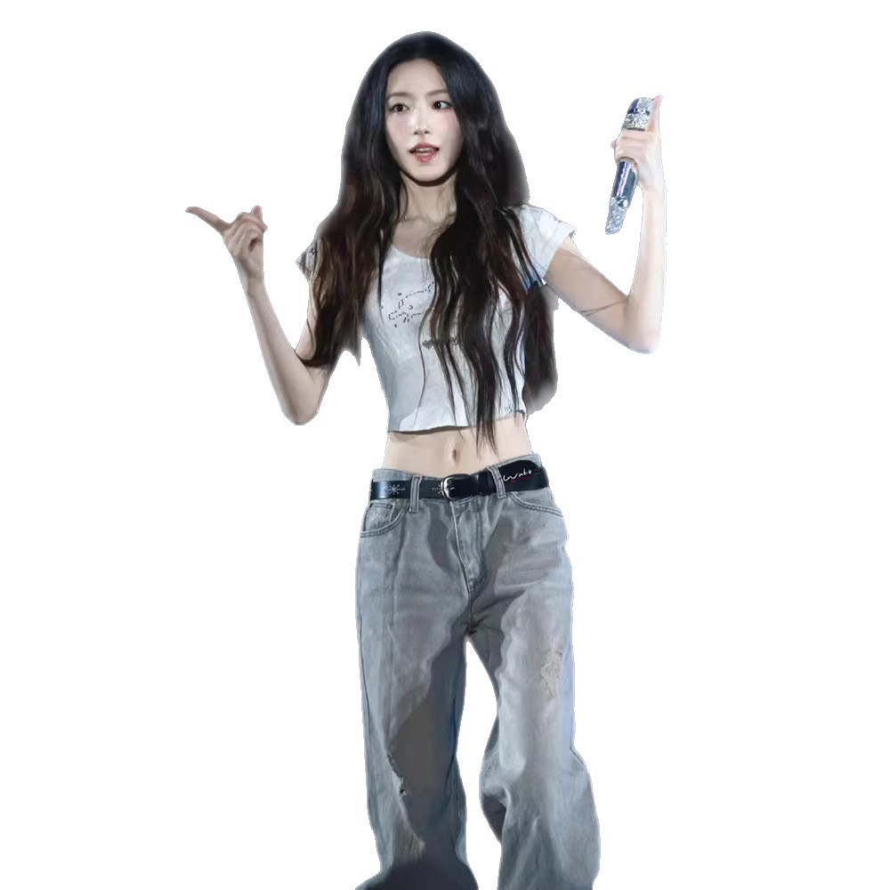 スリム効果のあるウォッシュドヴィンテージデニムTシャツ レデ - Wash Effect Set のレビューと価格