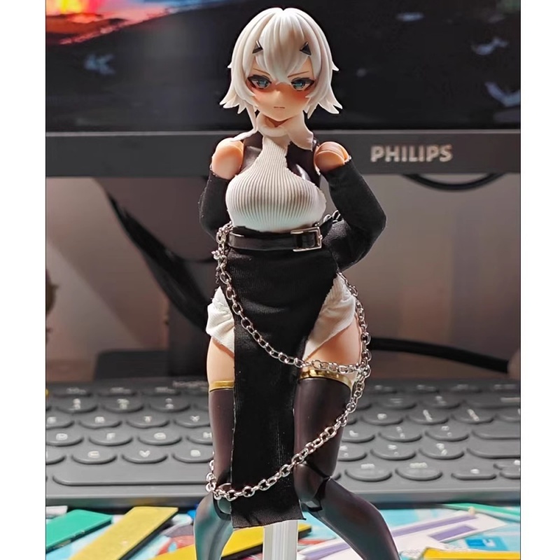 1/12 スケール色オフショルダートップ黒ハーフスカートウエ - Model Kit For Girls のレビューと価格