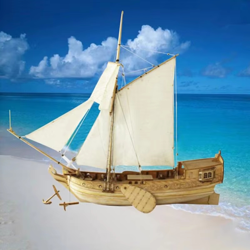 木製組立モデルキット古典的な帆船オランダ王室ヨット木製帆船キ - Model Kit Yacht のレビューと価格