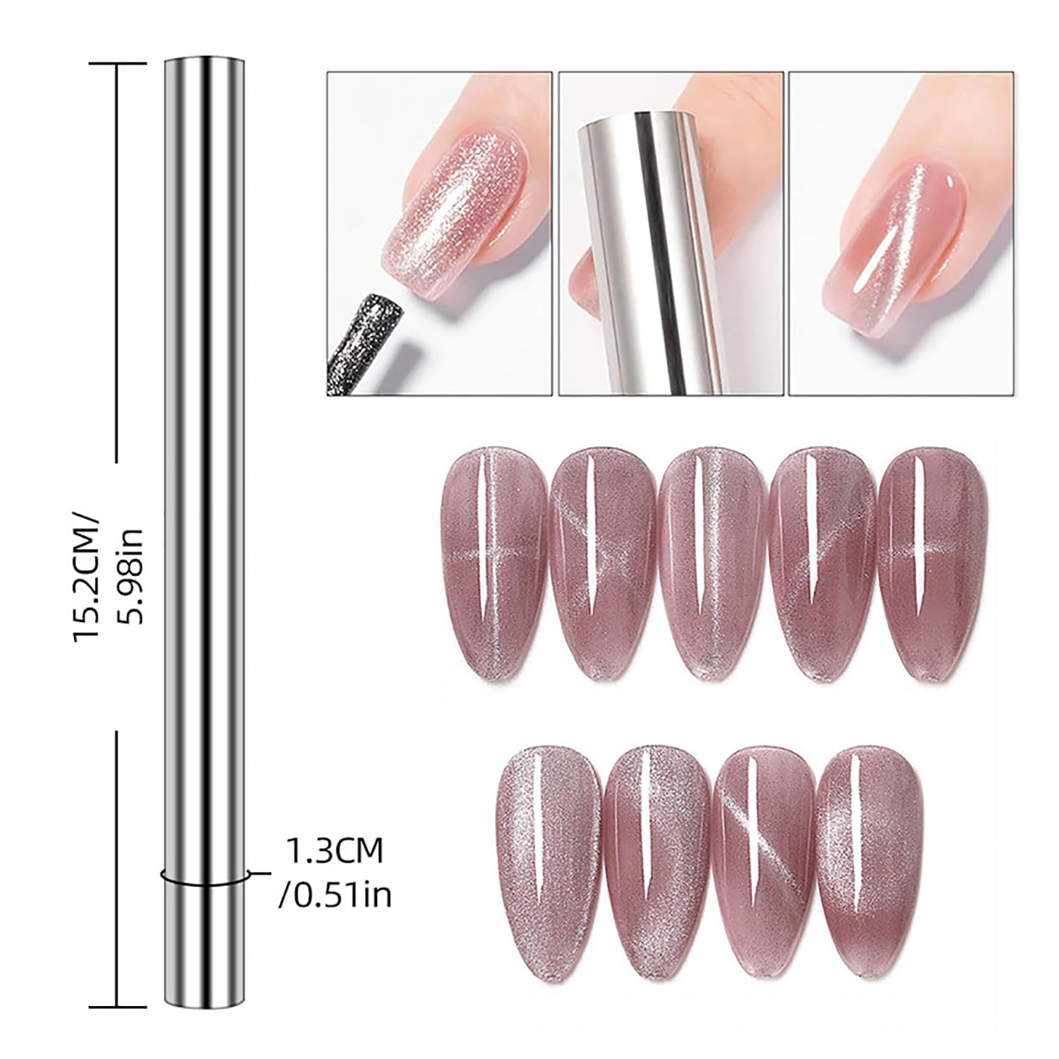 10個入りキャッツアイマグネットセット ネイルアート 3D効 - Sanding Stick Set のレビューと価格