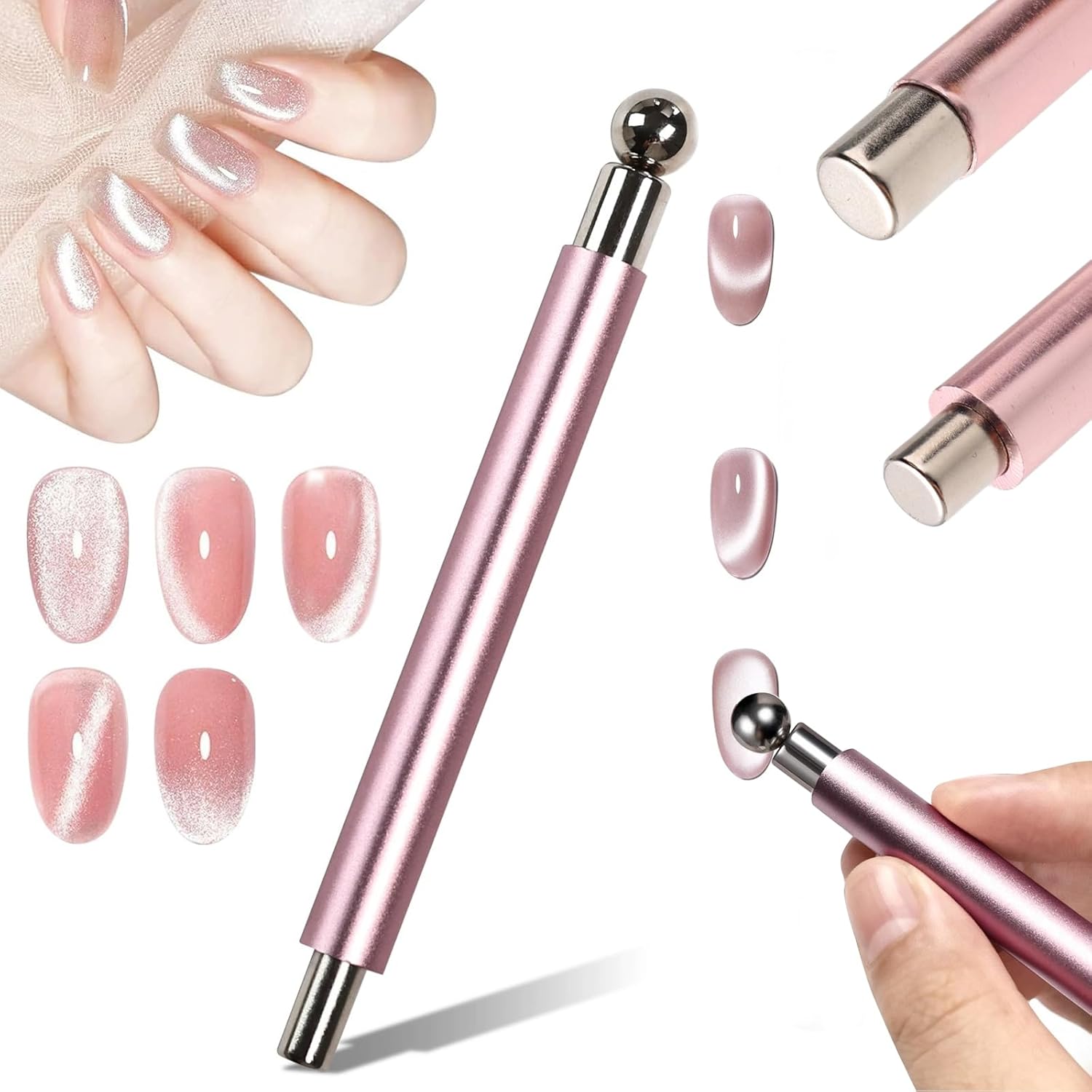 1/2個入りキャットアイマグネットボールとネイルマグネットス - Sanding Stick Set のレビューと価格