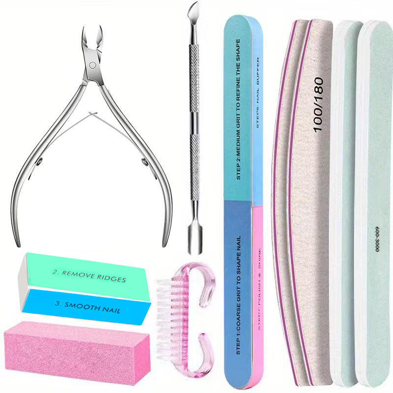 10点ネイルアートセット、プロ用グリットファイル、バッファー - Sanding Stick Set のレビューと価格