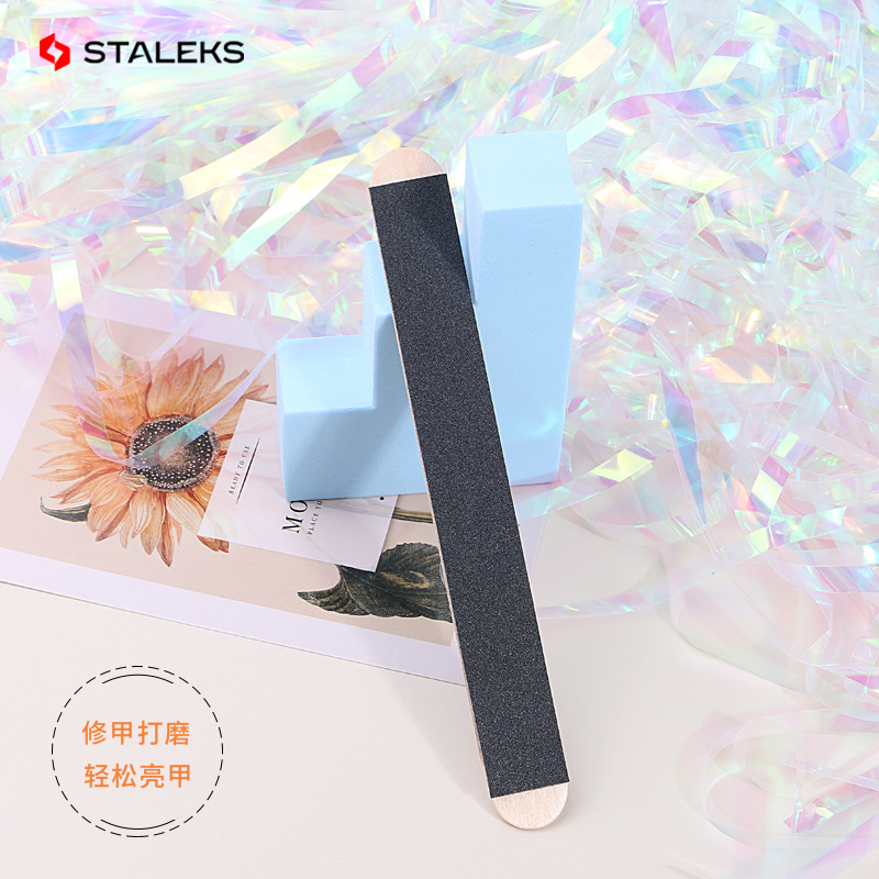 Staleks-使い捨てマニキュアストリップ,木製ネイルバー - Sanding Stick Set のレビューと価格