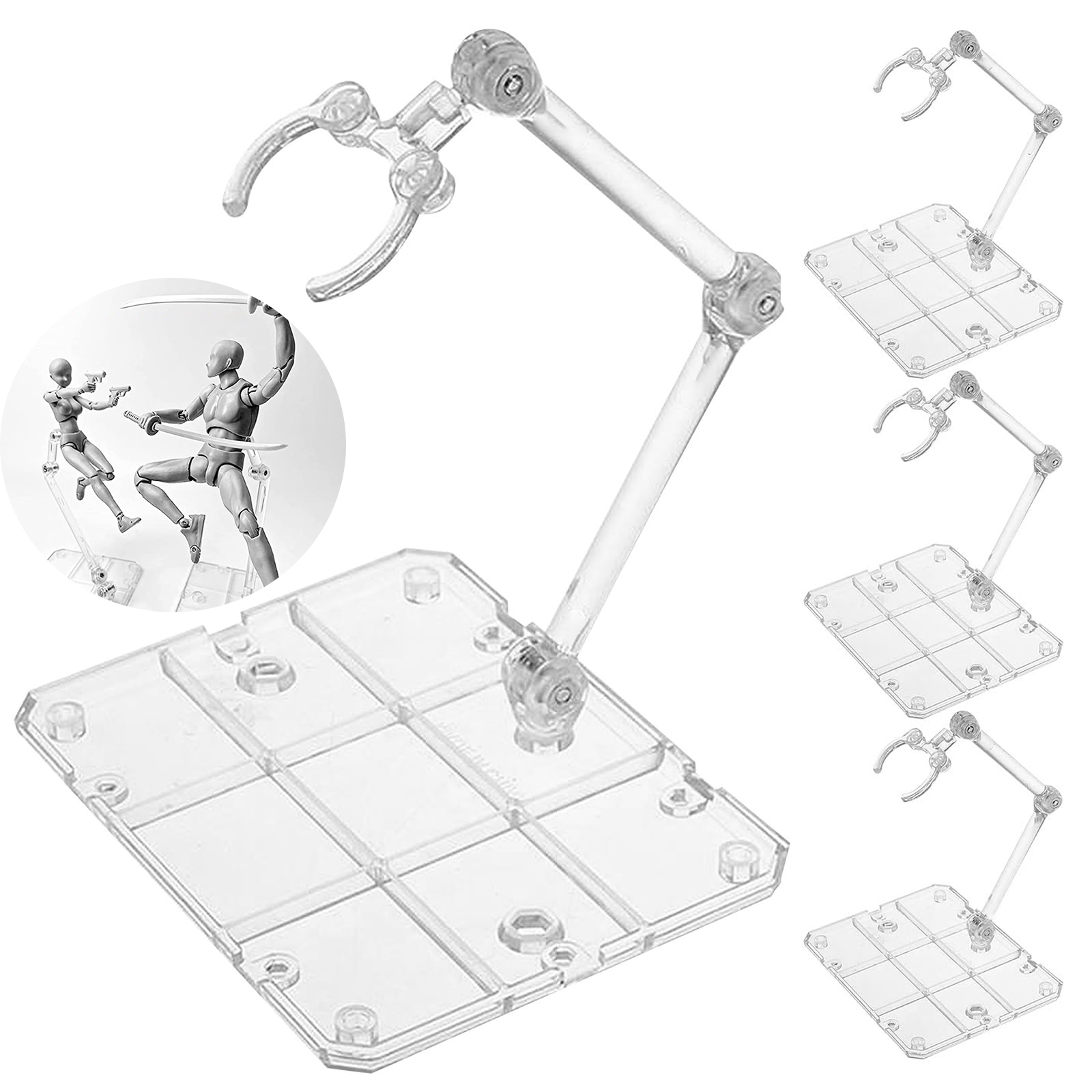 クリアアクションフィギュアスタンド、組み立て式アクションフィ - Model Kit Jms のレビューと価格
